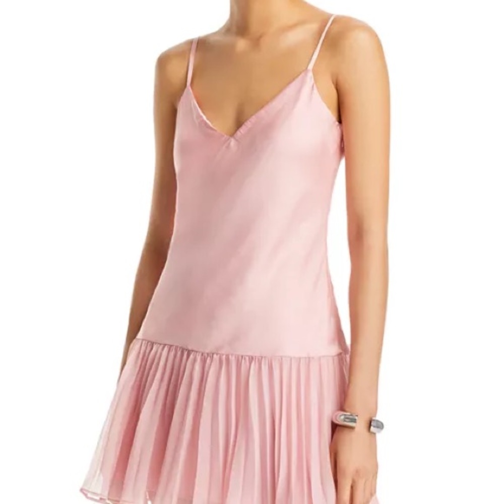 Aqua Soft Pink Silk Chemise